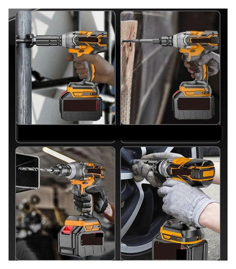Gangsqud Cordless Brushless Impact Wrench High Torque Electric Power Tool With Socket For Scaffold Work And Car Repair Lightweight Design Perfect For Home Mechanics And Professionals