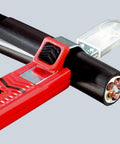 Heavy Duty Cable Stripper Tool For 8 To 28 Millimeter Wires, 9 Inch Length, Pro Grade Wire Stripping, close-up on wire cutting