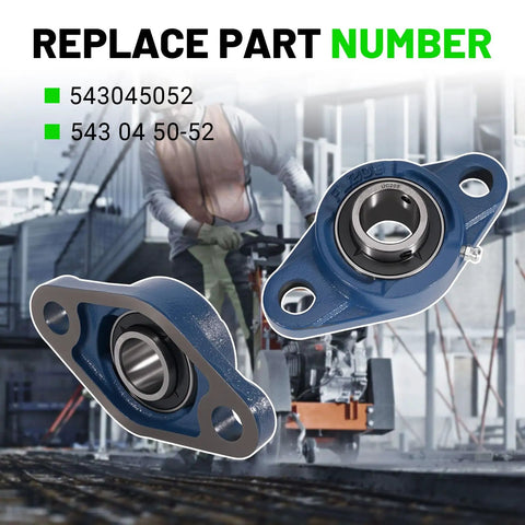 Two Pack Pillow Block Bearing Set For Husqvarna FS400 And FS400LV Walk Behind Concrete Saws Replacement For 543045052