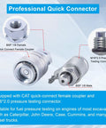GRYVOZE Adap-Cat hydraulic pressure test coupling kit, G1/8 quick-connect, two silver metal adapters.