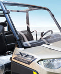 UTV with windshield mounted using UTV Windshield Mount Clamps Straps Kit 4 Pack Fits 1 To 2 Inch Roll Bars Front Windshield Mounts