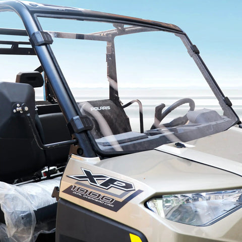 UTV with windshield mounted using UTV Windshield Mount Clamps Straps Kit 4 Pack Fits 1 To 2 Inch Roll Bars Front Windshield Mounts