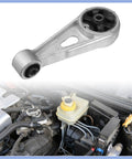 Heavy Duty Lower Engine Transmission Mount For Chevrolet Spark 1.2L 1.4L L4 Gas 2013 2014 on engine bay showing rubber buffer and metal design.