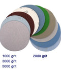 125mm Hook Loop Sanding Discs 5 Inch assorted grit sandpaper discs for heavy duty grinding and polishing jobs.