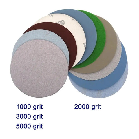 125mm Hook Loop Sanding Discs 5 Inch assorted grit sandpaper discs for heavy duty grinding and polishing jobs.