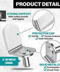24 Pack Nickel Plated Shelf Pins And Pegs 5Mm With Anti Slip Caps strong support with protective cap and solid metal core.