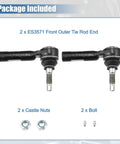 Front Outer Tie Rod End Links Kit 2 Pack ES3571 For Chrysler 300 Dodge Challenger Charger Durango Magnum Dakota Ram 2011 3.7L V6 4.7L V8 2005 2010 Replacement Suspension Steering, 2 tie rod ends and hardware