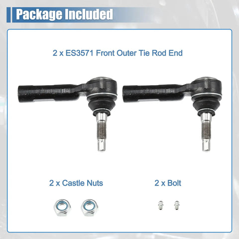 Front Outer Tie Rod End Links Kit 2 Pack ES3571 For Chrysler 300 Dodge Challenger Charger Durango Magnum Dakota Ram 2011 3.7L V6 4.7L V8 2005 2010 Replacement Suspension Steering, 2 tie rod ends and hardware