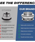 Comparison between poor and high quality 2 Inch Tri Clamp Bulkhead Fittings Stainless Steel 304 Weldless Bulkhead For Kettles.
