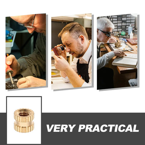 Sixty Piece Heavy Duty Copper Thread Inserts With Knurled Nuts To Keep Pcb Boards And Electronic Panels Rock Solid featuring detailed craftsmanship.