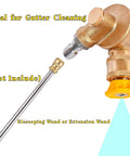 Pressure washer pivoting coupler and extension wand, 2-piece set with 1/4 inch quick connect, front view