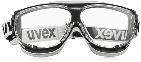 Low Profile Carbon Vision Safety Eyewear With Dura Streamer No Fog And No Scratch Coating All Day Comfort Black And Grey Frame front view