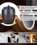 Keep Your Pantry Fresh As Heck Super Spacious Ceramic Airtight Storage Container With Secure Lid Hella Large Kitchen Canister holding dry goods.