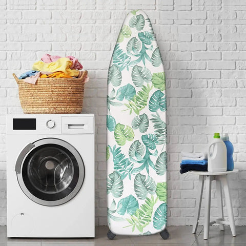 15 By 54 Inch Ironing Board Cover And Pad With Padding Extra Thick Elastic Edge Silicone Coated Scorch Resistant in laundry room