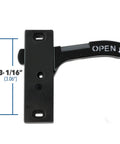 Right Hand RV Screen Door Latch Handle Kit For Campers, Motorhomes And Travel Trailers, universal fit with size shown