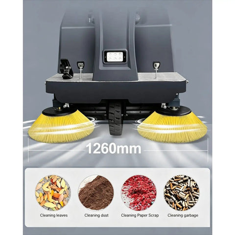 Heavy Duty Industrial Floor Sweeper Machine For Large Facility Maintenance With High Efficiency Cleaning Power And Rugged Construction Designed To Tackle Tough Debris And Dust In Warehouses Factories And Commercial Spaces For Ultimate Workplace