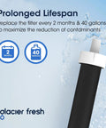 Budget Friendly Replacement Water Bottle Filter for Brita BB06, 3 Pack; black filter with lifespan details.