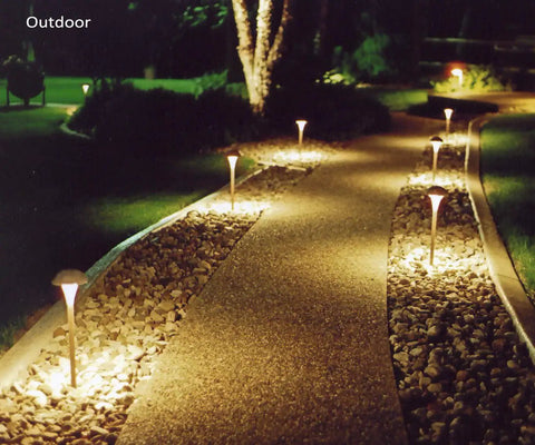 Outdoor path illuminated by 5W MR16 LED Bulbs Replacing 20W And 35W Halogen Save Big On Your Electric Bill 2700K Soft Warm White