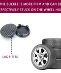 Liven Up Your Ride With These Snap In Wheel Center Caps Solid 4 Pack Abs Hub Covers Carbon Fiber Black Finish, hub cap and tire stack.
