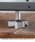 Close-up of Slab Flattening Router Bit Kit With Replaceable Carbide Inserts That Rotate Spoilboard Surfacing Bit Half Inch Shank