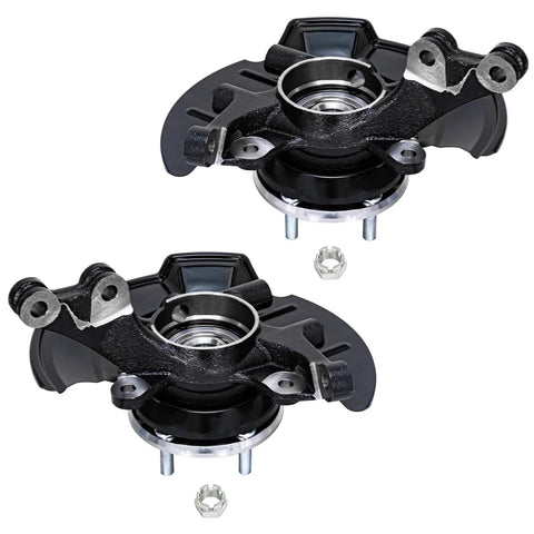 Front Steering Knuckles With Wheel Hub Bearings And All In One Suspension Kit For 2007 To 2010 Hyundai Elantra With Four Wheel ABS