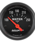 Z-Series Electric Water Temperature Gauge For Cars, 12V And 16V Compatible, black face, red needle, Auto Meter branding