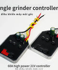 Heavy Duty 60 Amp 21 Volt Brushless Angle Grinder Control Board With Single Capacitor For Lithium Tools close-up view.