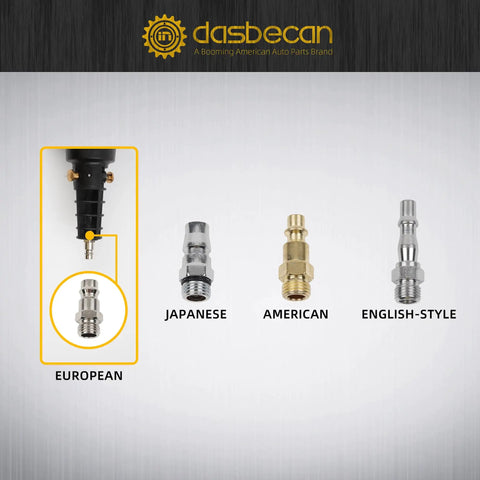 Universal Pneumatic CV Joint Boot Tool Expander Kit with European, Japanese, American, English-style air nipple fittings displayed