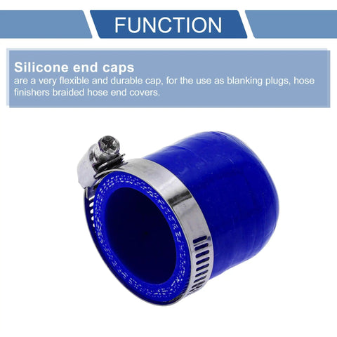 Silicone Hose End Cap 1-1/8 Inch ID 28mm With 3-Ply Polyester Layer for High Temp Engine Coolant Vacuum Seal Turbo Bypass Valve Blue 30mm Beefed-Up Multi-Layer Guard with clamp