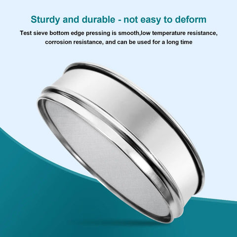 304 Stainless Lab Sieve Screen, 50 Mesh, 12 Inch Diameter, Top Notch Quality with smooth edges, corrosion resistant