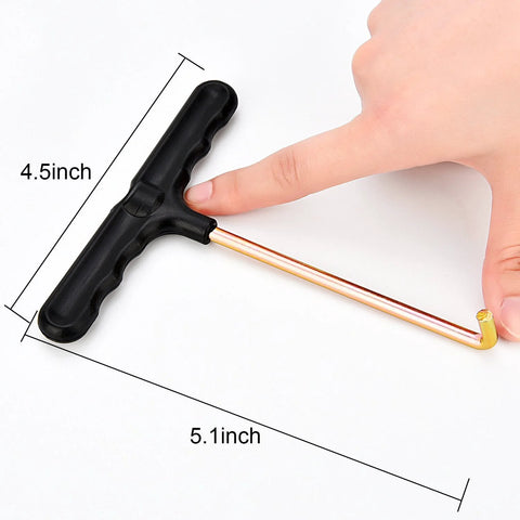 2 Pack Trampoline Spring Pull Tool With T Hook Universal Fit Easy Pull Design Featuring Finger Grooves and Plastic Handle