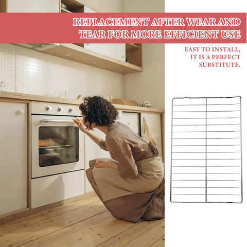 Flat Style Oven Rack DG75-01001C For Range Stove Oven Replacement alongside woman checking oven