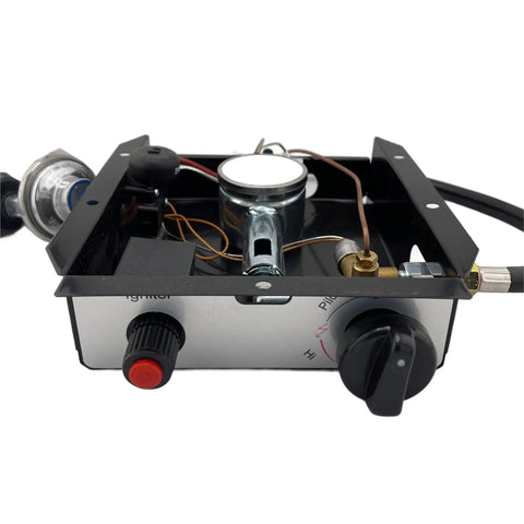Pyramid Style Three Bolt Patio Heater Glass Tube Control Box Assembly For 47,000 BTU Units with Propane Regulator