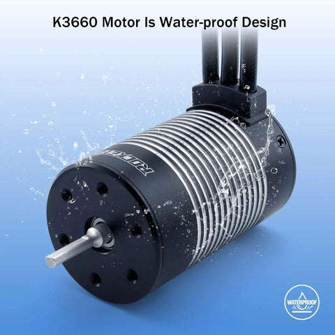 Beefy 4-Pole 1400KV Brushless Motor With 3.175mm Shaft Waterproof Sensorless High Speed Upgrade for RC Cars showing waterproof feature