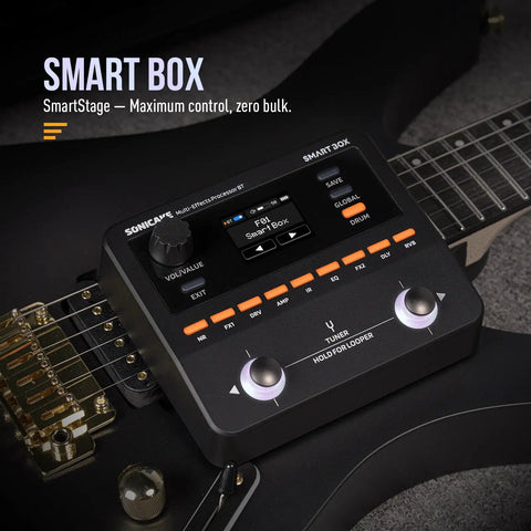 Beast 130 Plus Effects Multi Effects Pedal For Guitar With NAM And IR Support on an electric guitar bridge