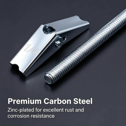 Premium carbon steel toggle bolt and threaded rod from 165 Piece Drywall Anchors And Screws Kit With Toggle Bolts And Wing Nuts