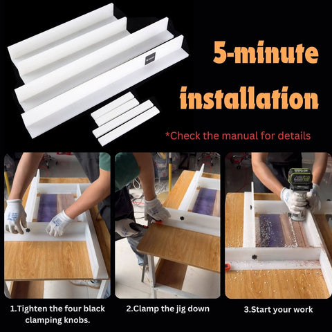 Juice Groove Router Jig Adjustable For Cutting Boards Easy Way To Create Clean Juice Grooves Across Any Thickness with Spacers
