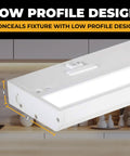 Under Cabinet Lighting 18 Inch White Finish With 3 CCTs 2700K 3000K 4000K Dimmable And Linkable Hardwired Or Plug In
