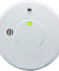 Hardwired Smoke Alarm With 9V Battery Backup, Interconnect Capable Smoke Detector With Test Reset Button, 85 Decibel Alarm And Red LED, Ionization Sensor Plus Electrochemical CO Sensor, 120V Powered, Easy Install, White