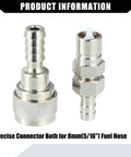 Five Sixteenth Inch Plug And Play Boat Fuel Connector Set With Male And Female Sockets And Locking Nut stainless steel