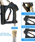 20 Inch Pressure Washer Surface Cleaner With 304 Stainless Steel Housing Dual Handle Driveway Attachment 4500 PSI