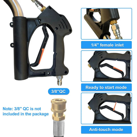 20 Inch Pressure Washer Surface Cleaner With 304 Stainless Steel Housing Dual Handle Driveway Attachment 4500 PSI