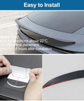 Slick Rear Trunk Spoiler For Tesla Model Y Juniper 2025 2026 Quick Bolt Install showing installation instructions and wing details.