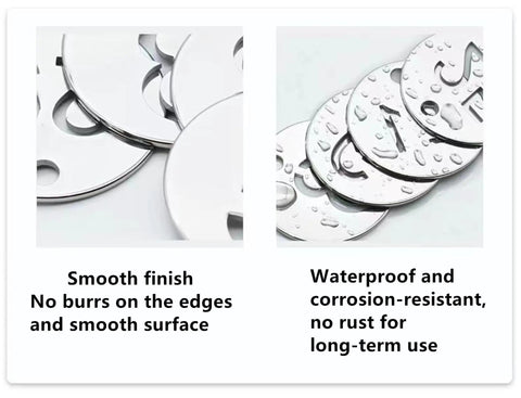50 Pack Round Metal Key Tags 1 To 50 Stainless Steel ID Tags With Hole For Key Boxes Cabinets And Organization Includes Key Ring Chain And Split Ring