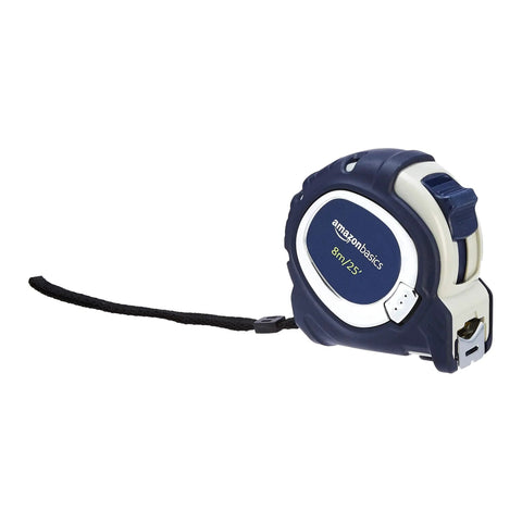 Heavy Duty Tape Measure Two Pack With Inch And Metric Scale Three Lock Design And Mid Accuracy 25 Feet Long Heat Treated Spring