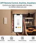 Hella Smooth WiFi Smart Dimmer Switch For Single Pole Wiring With Alexa And Google Home Control featuring mobile app for remote light control.