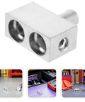 2 Pcs Premium Sonic Badass Car Audio Wire Reducer Dual Amp Input Adapter Aluminum Alloy close-up view.