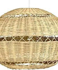 Open Weave Wicker Ball Pendant Lamp In Natural Brown Diameter 19.25 Inches Height 14.25 Inches Total Cord Height 74 Inches