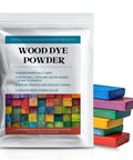 Premium Wood Stain Powder Kit For Indoor And Outdoor Furniture Deck Crafting Projects Fast Drying Wood Dye Mix with colorful powder bags.