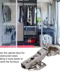 Soft Close Cabinet Hinges Kit With 2 Sets Of Concealed Overlay Hinges For Kitchen Cabinets 103 Degree Silent Spring